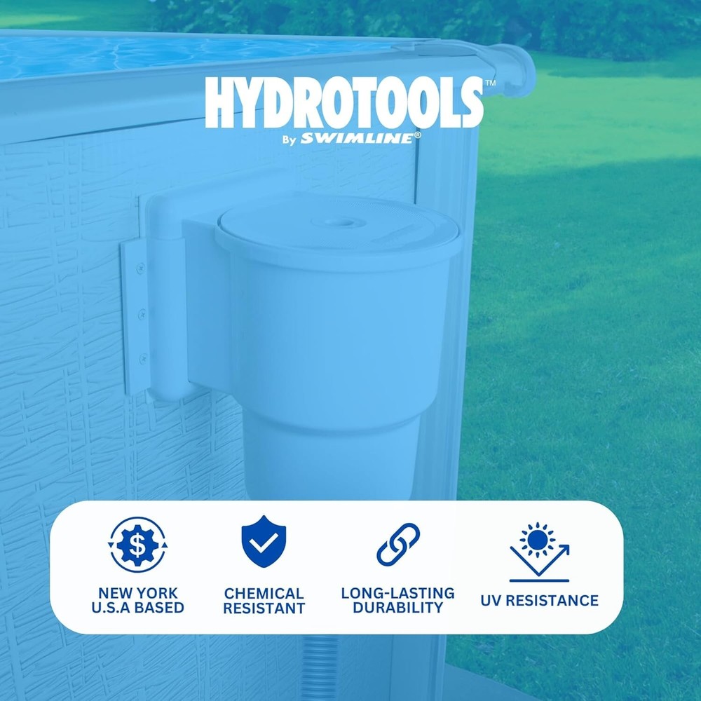 HYDROTOOLS Standard Thru-Wall Above Ground Pool Skimmer Kit ABS Construction