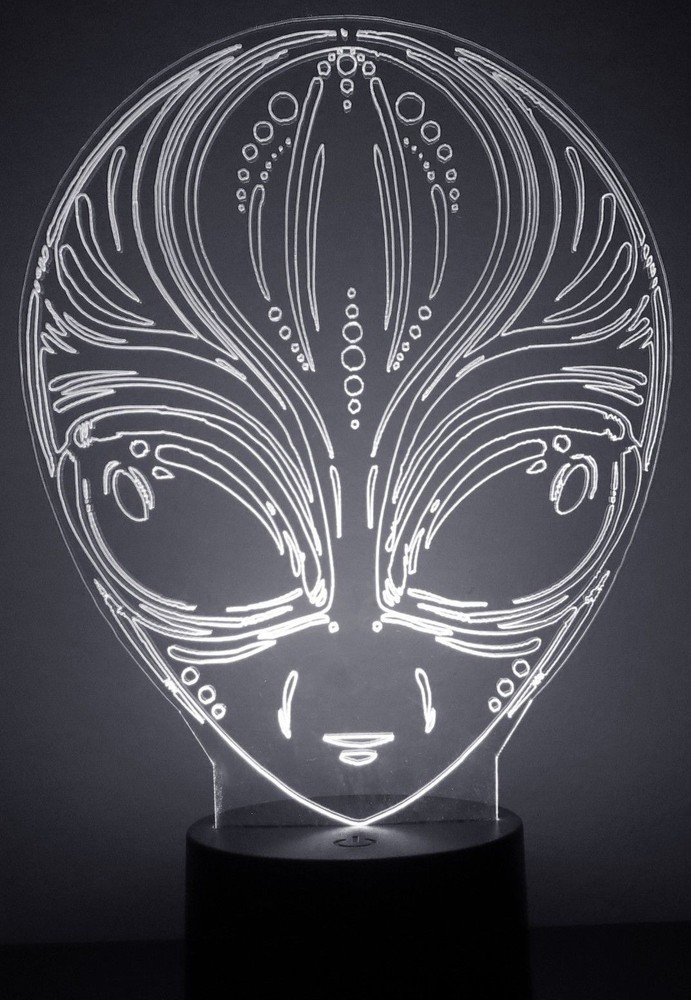 Alien Night Light Personalized FREE Light Up 3D Illusion LED Night Lamp