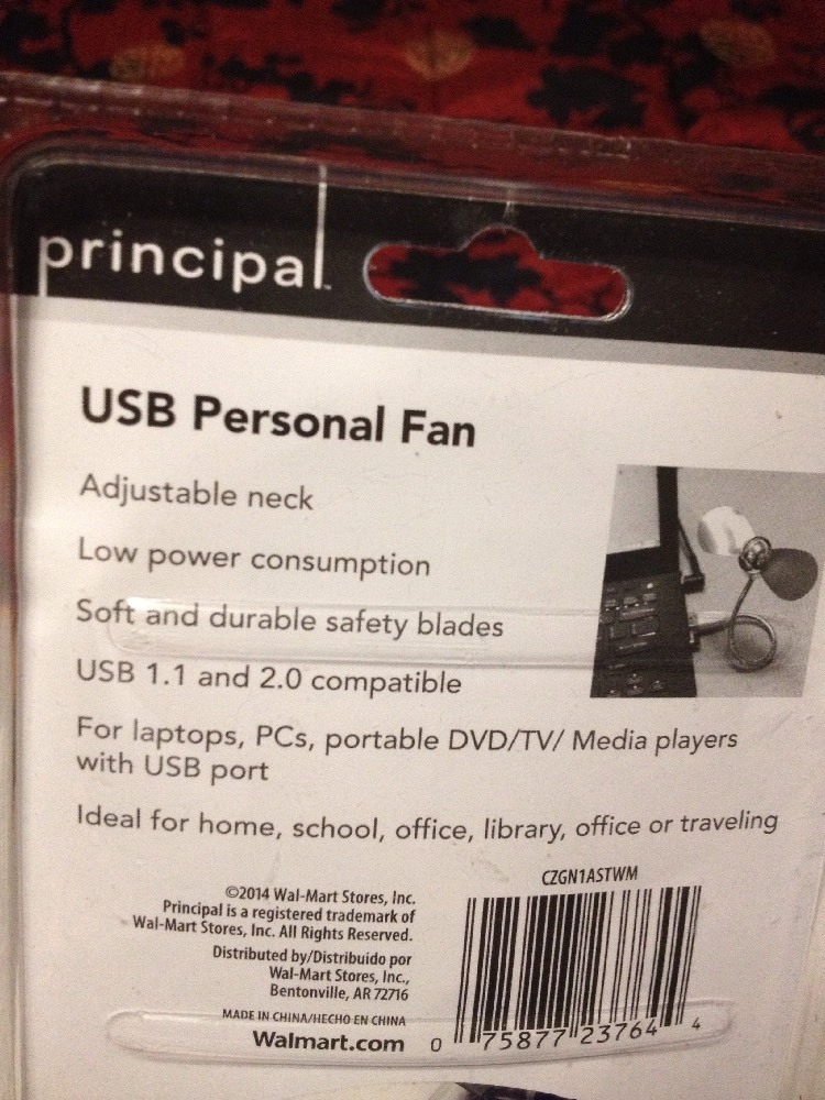 Usb Personal Fan Blue Color
