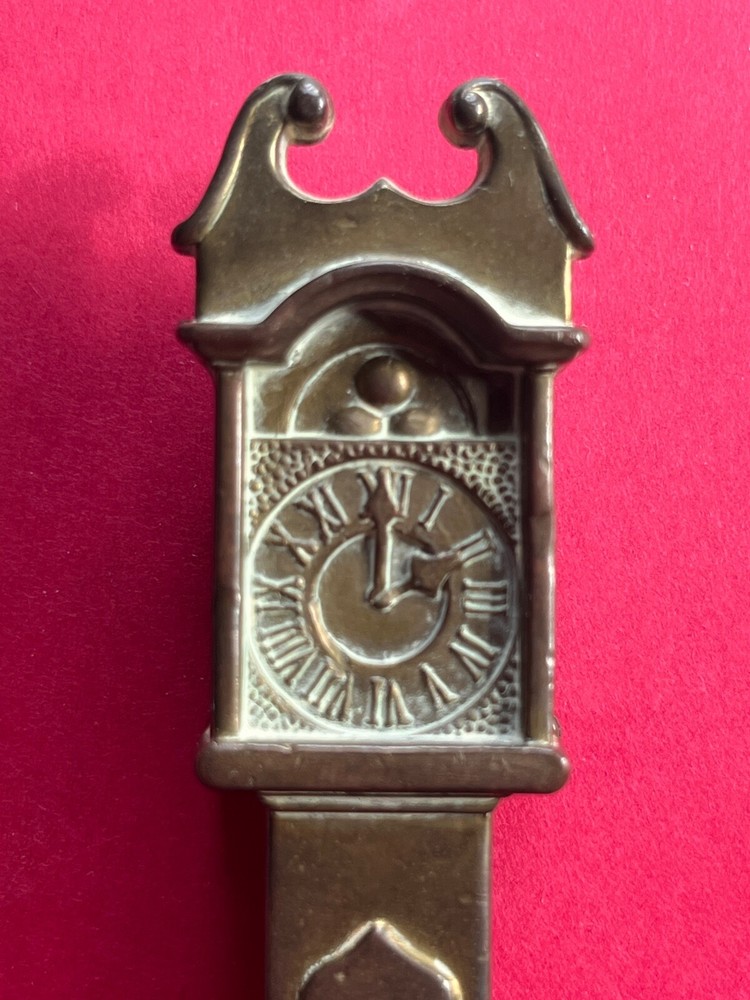 Solid Brass Grandfather Clock Nutcracker, Excellent Condition, No Flaws