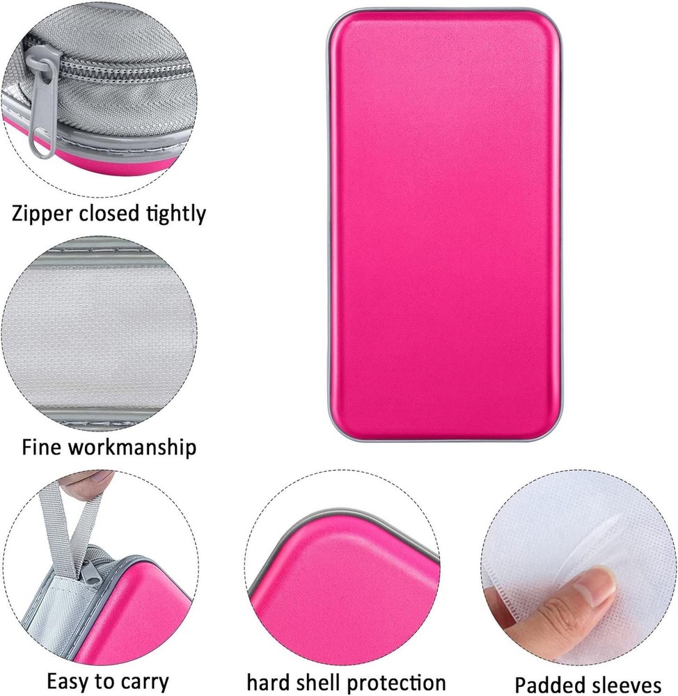 CD Case Holder, 80 Capacity CD/DVD Holders Wallet Hard Plastic Pink