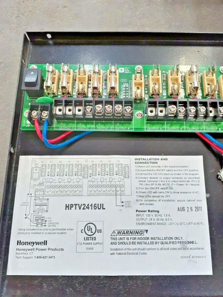 Honeywell HPTV2416UL camera power supply & distribution unit