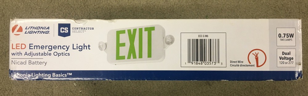Lithonia Lighting Exit Emergency Combo ECC Series 120/277-Volt Integrated LED
