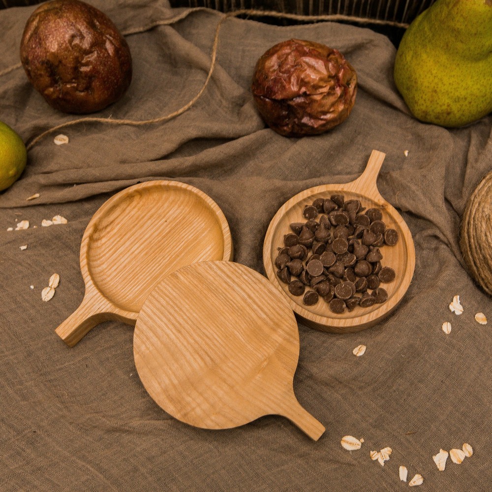 Handmade Wooden Round Plate/Coaster