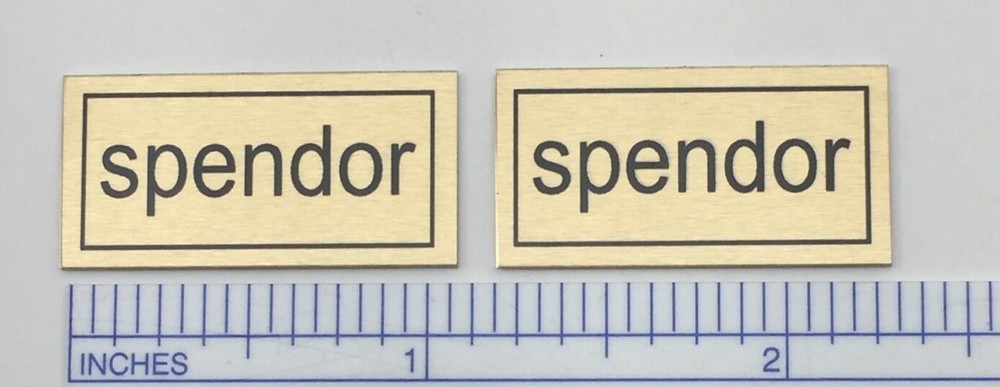Spendor Speaker Custom Metal Badges Logo PAIR