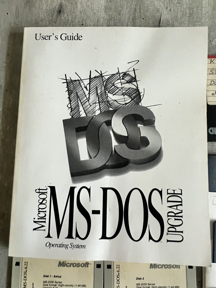 Vintage Microsoft MS-DOS 6.22 Operating System Upgrade 3.5" Disks & Original Box