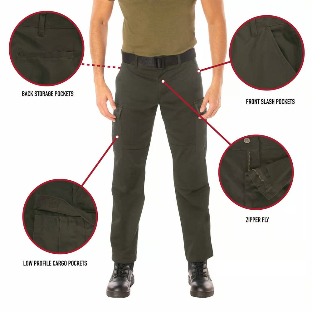 * ROTHCO * ' ACTIVE FLEX BDU CARGO PANTS ' MENS ' 38 ' OLIVE DRAB