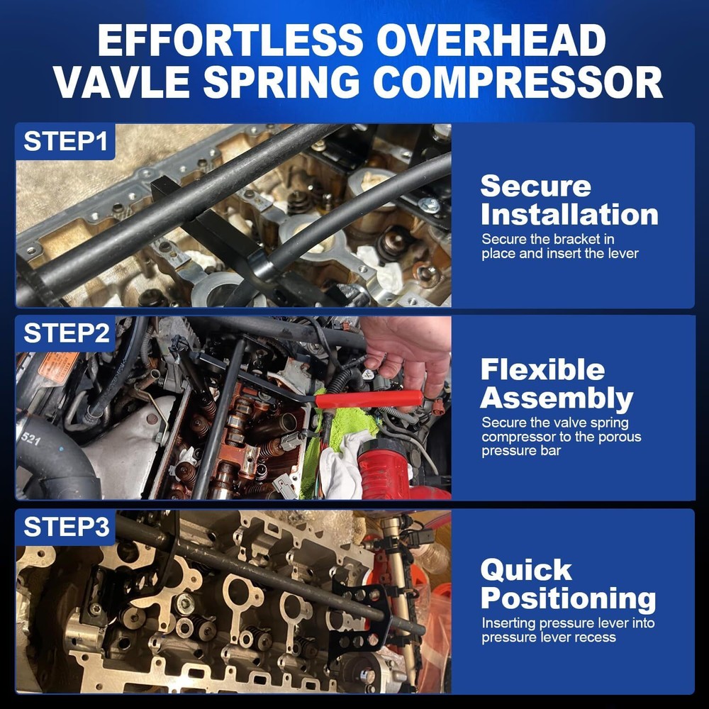 Car Engine Overhead Valve Spring Remover Installer OHV OHC Compressor Tools Kit