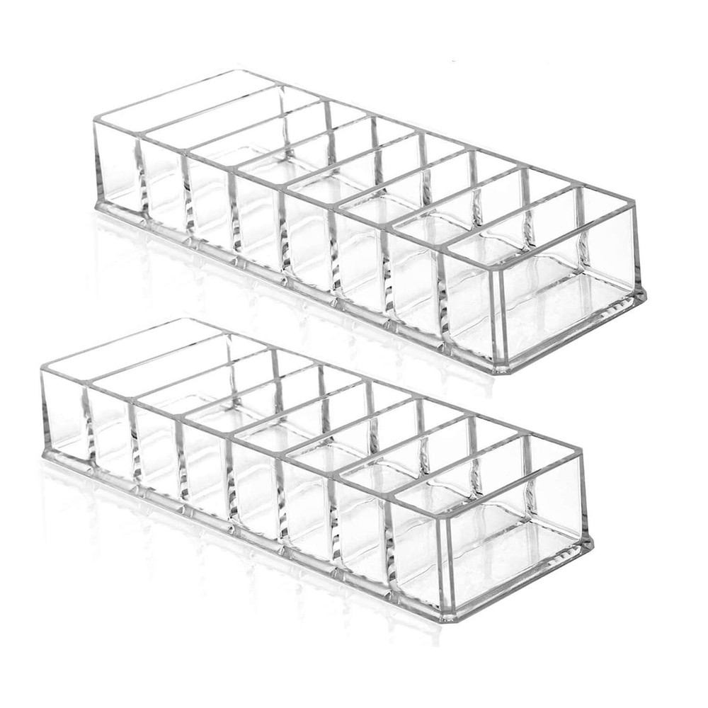 2 Pcs Clear Acrylic Compact Organizer Blushes Highlighters Eyeshadow Makeup O...