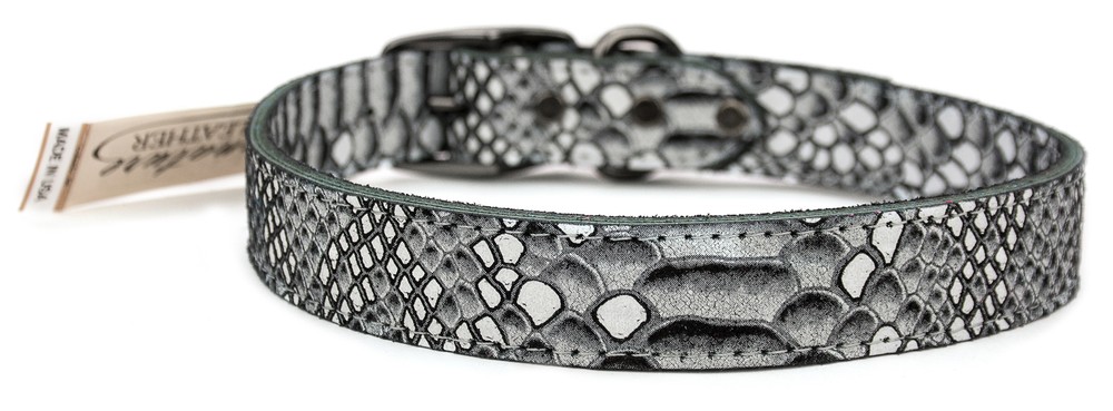 Omni Pet® White Native Leather Dog Collar