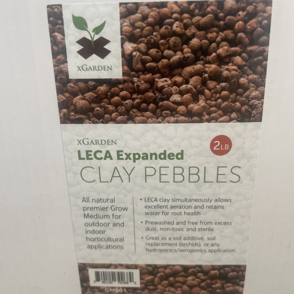 xGarden Clay Pebbles LECA Expanded All Natural 1 lb Open Box