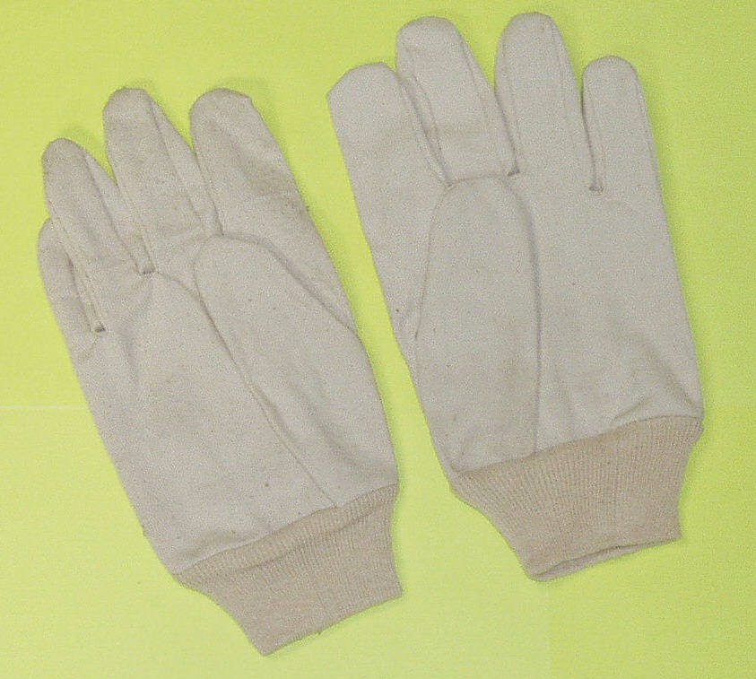 Jacob Ash White Canvas Glove Pair Pack of 6