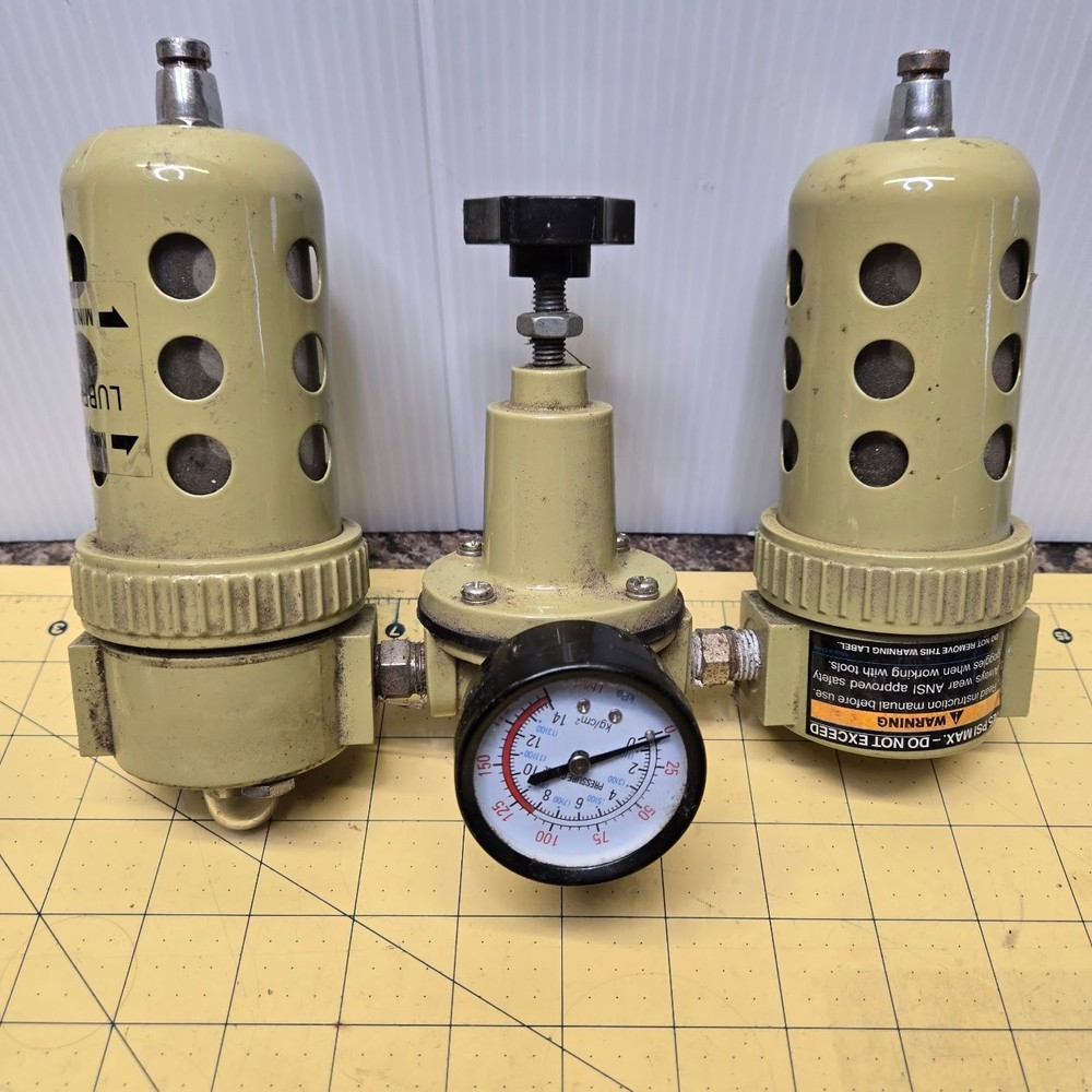 Chicago Pneumatic Filter-Regulator-Lubricator with Gauge