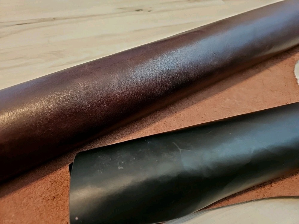 3-4oz CHOCOLATE BROWN VINTAGE SEMI-DISTRESSED SOFT LEATHER HIDE PANEL,SHEET