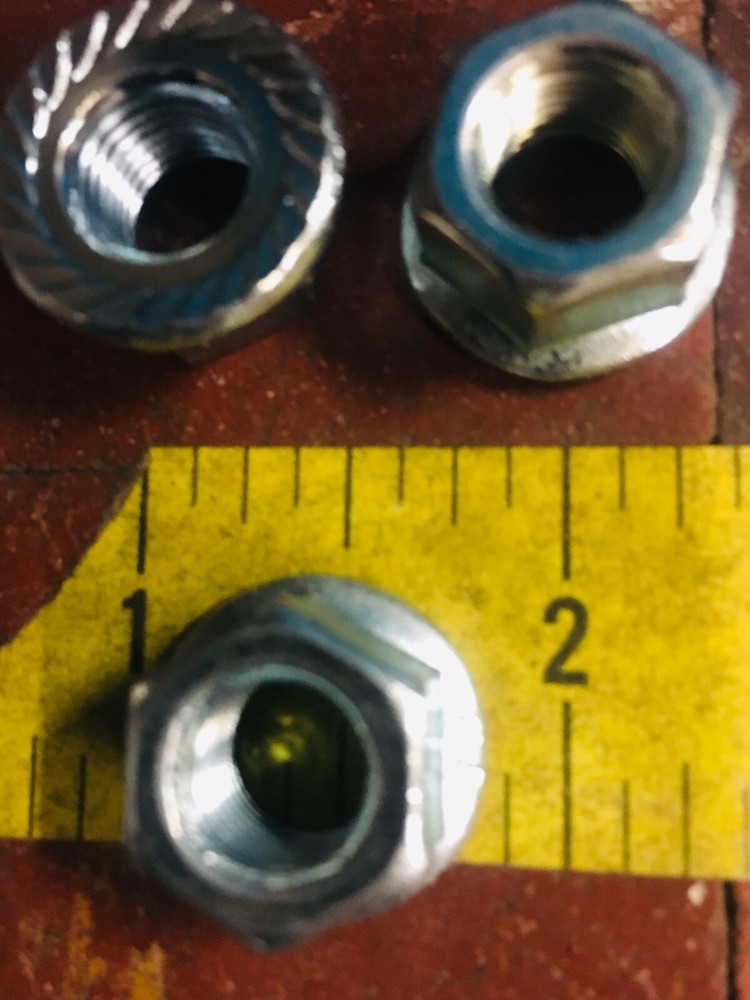 Coaster brake Schwinn rear Hub Axle Nuts - Silver - 24 thread