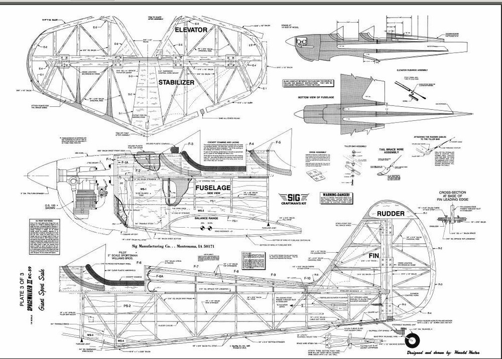 Spacewalker II Scale RC Model Airplane PDF Plans on CD