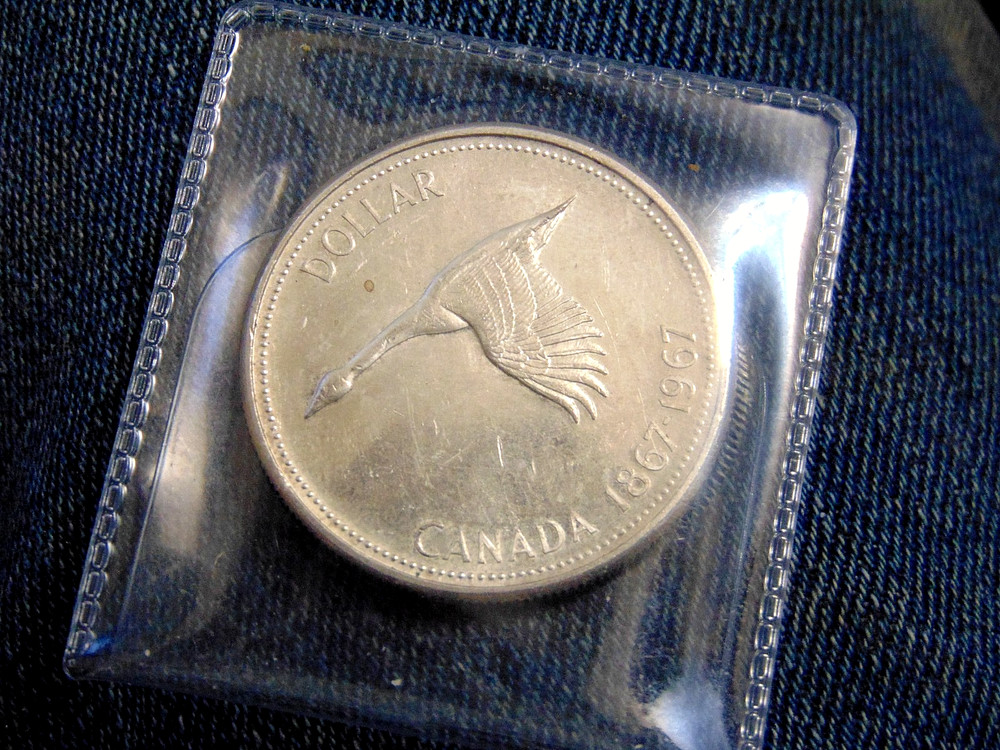 CANADA 1967 centennial BU UNCIRCULATED silver dollar GOOSE coin