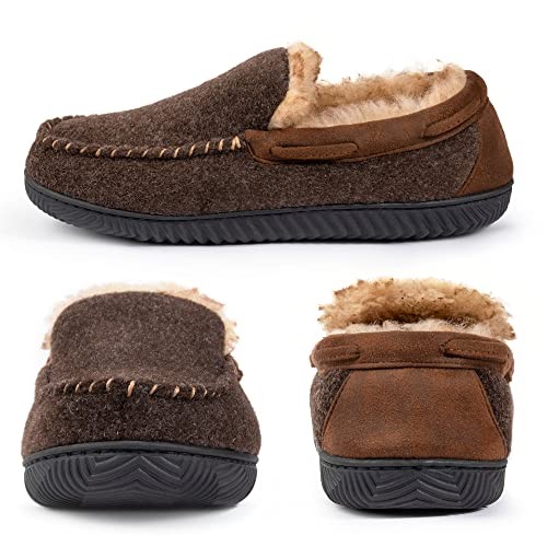 Men's Hearthfire Memory Foam Moc Slipper 10 Mocha