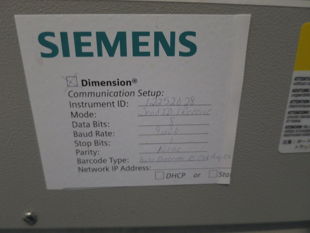 SIEMENS Dimension EXL with LM Chemistry Analyzer