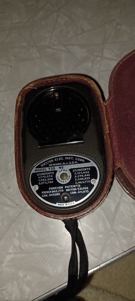 Vintage WESTON MASTER III Light Meter In Fitted Leather Case UNTESTED