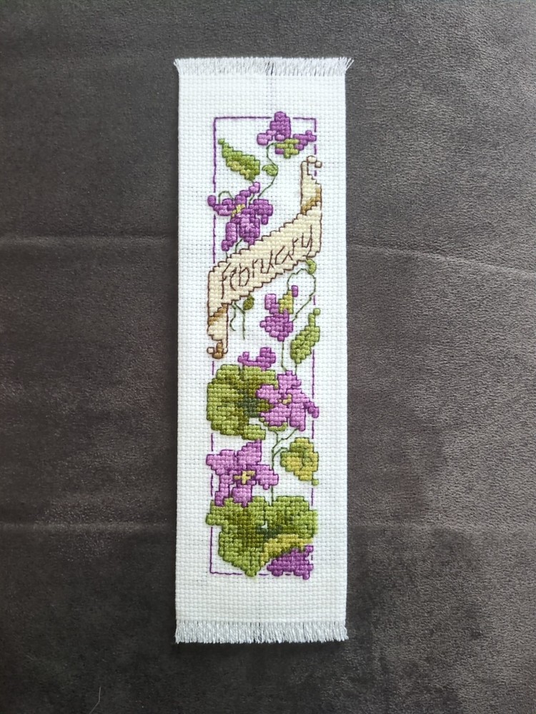 Cross Stitch Bookmark Complete With Backing Birth Month February