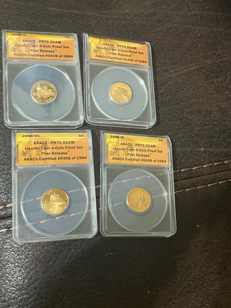 2009  First Release Set #0408 Lincoln Bicentennial DCAM PROOF-70 ANACS -