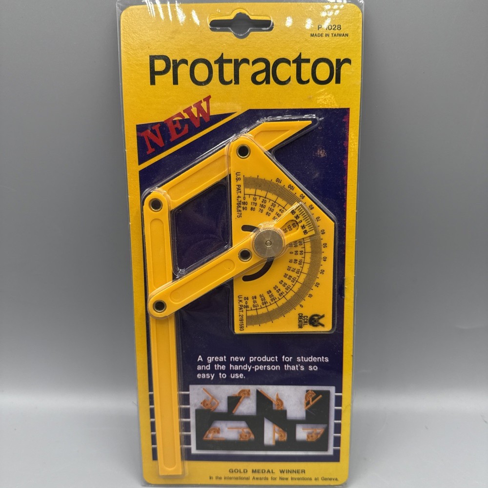 Vintage CCKL Creator Protractor Woodworking Adjustable Angle Finder Taiwan NEW