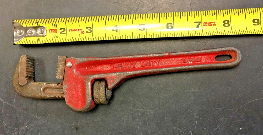 Heavy Duty Adjustable 8" Pipe Wrench Hand Tool Drop Forged