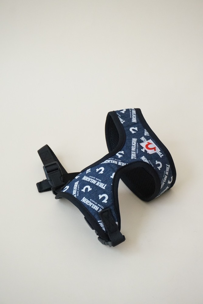 True Religion Denim Dog Harness (No leash) - Size Large