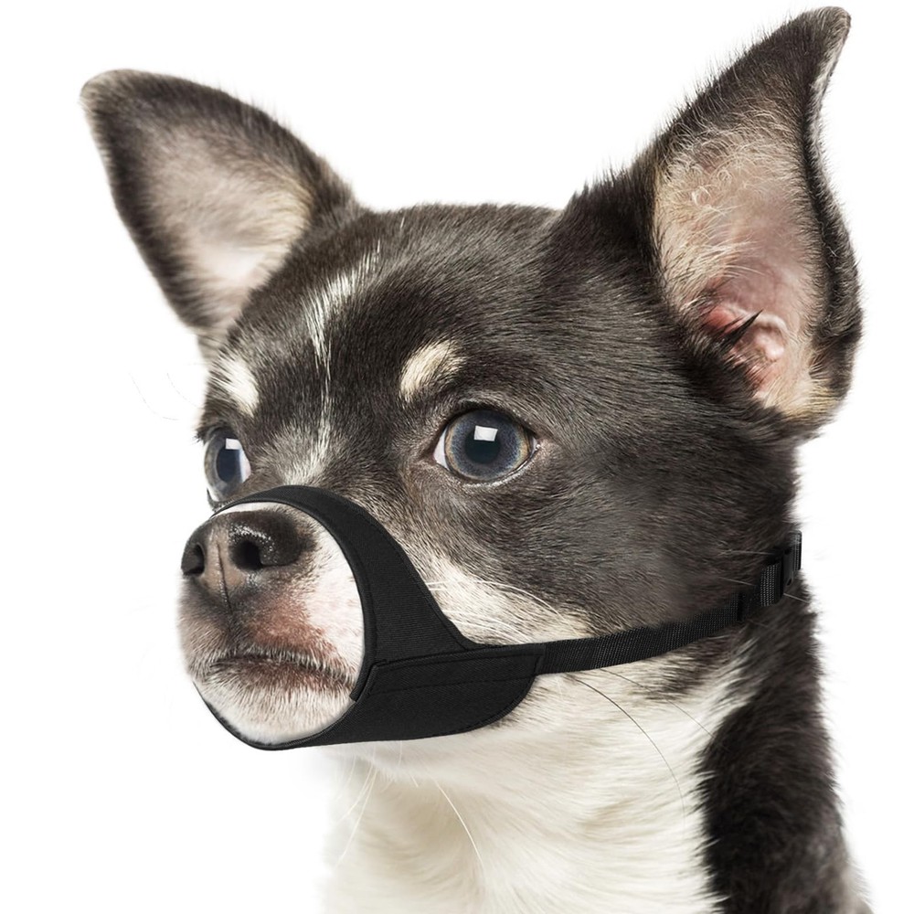 Short Snout Dog Muzzle for Small Medium Dogs, Soft & Sturdy Fabric, Anti Exce...