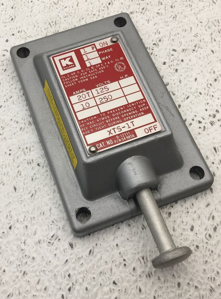 XTS-1T KILLARK EXPLOSIONPROOF SWITCH COVER 20 AMP