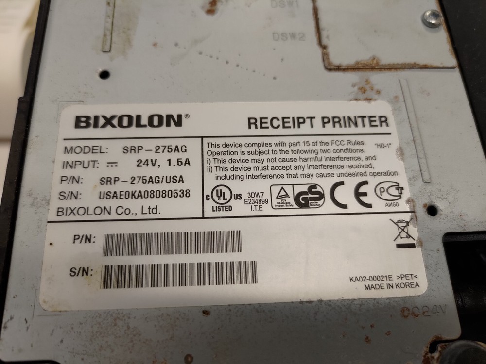 Bixolon SRP-275AG Receipt Printer - Serial - Tested / Works