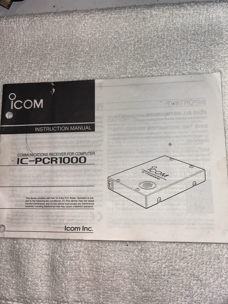 iCOM IC-PCR1000 Wide Band Communications Receiver