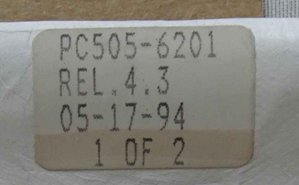 SIEMENS SOFTWARE PC505-6201 TISOFT2 REL 4.3 (ITEM 115)