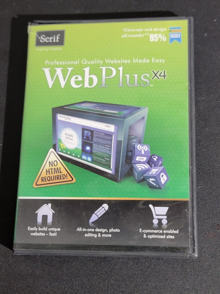 Serif WebPlus X4 Professional Quality Websites Made Easy Software CD