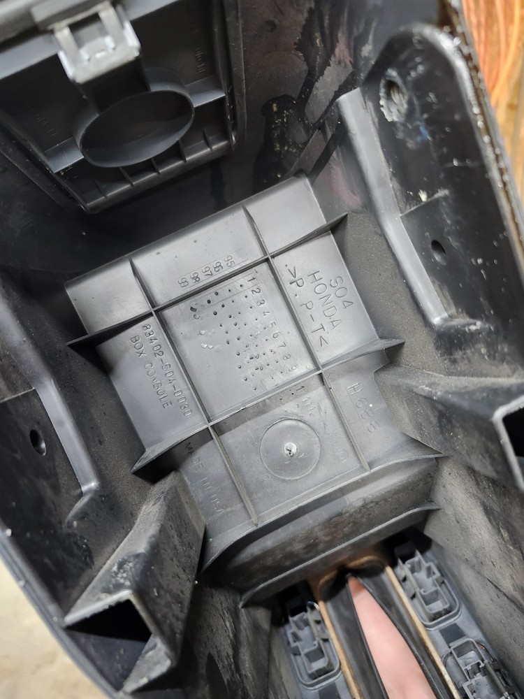 1996 - 2000 Honda Civic EK Rear Console Dark Grey