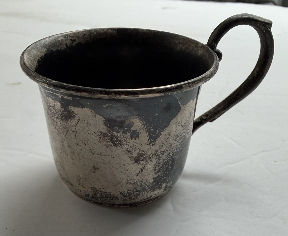Vintage Sterling Silver Baby Cup Small With Name Etched