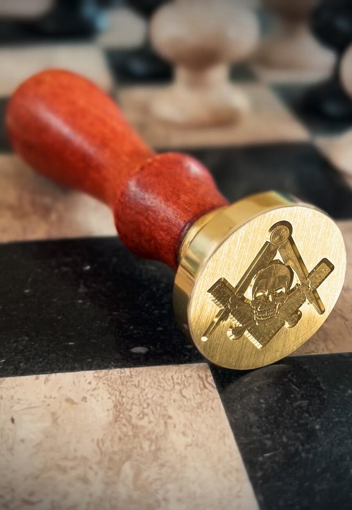 Skull Square and Compasses Masonic Wax Seal