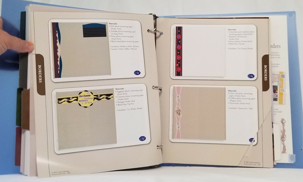 Creative Memories PAGE PATTERN NOTEBOOK scrapbooking page ideas.