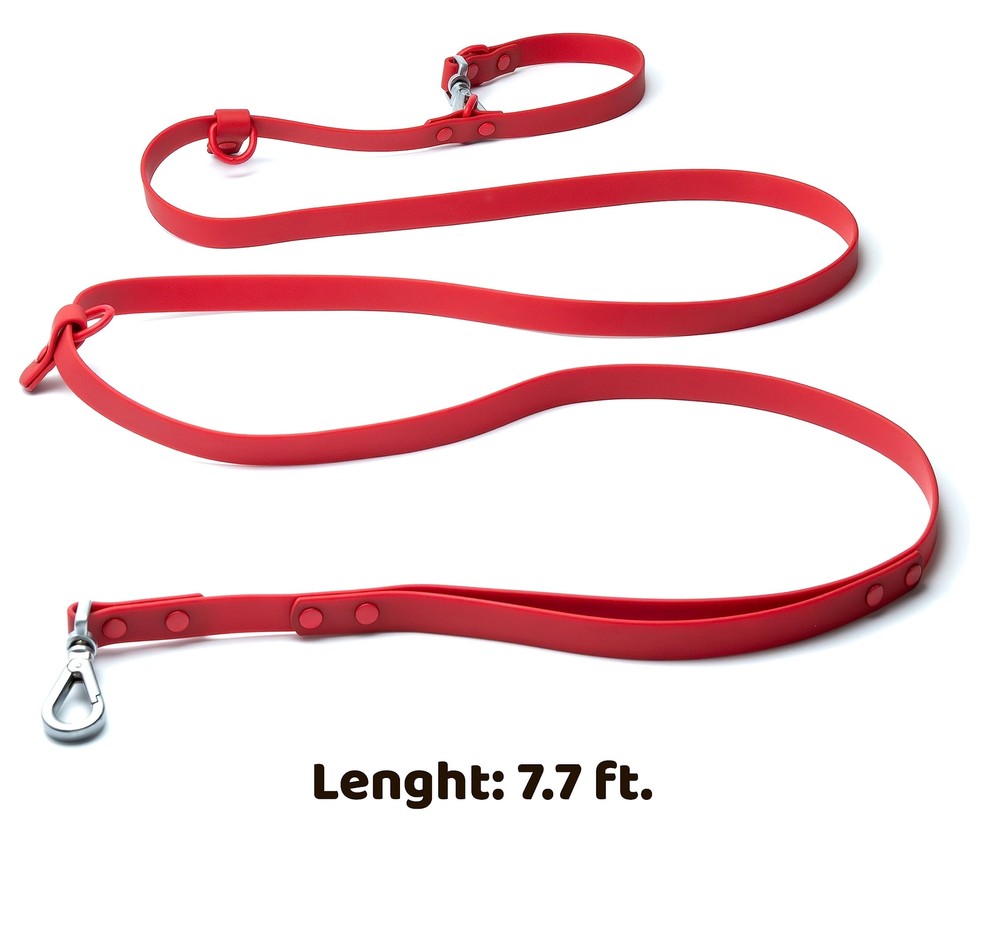 Leash 7.7 ft.| 2 Handle - Traffic Handle | Waterproof | Multifunctional Leash...
