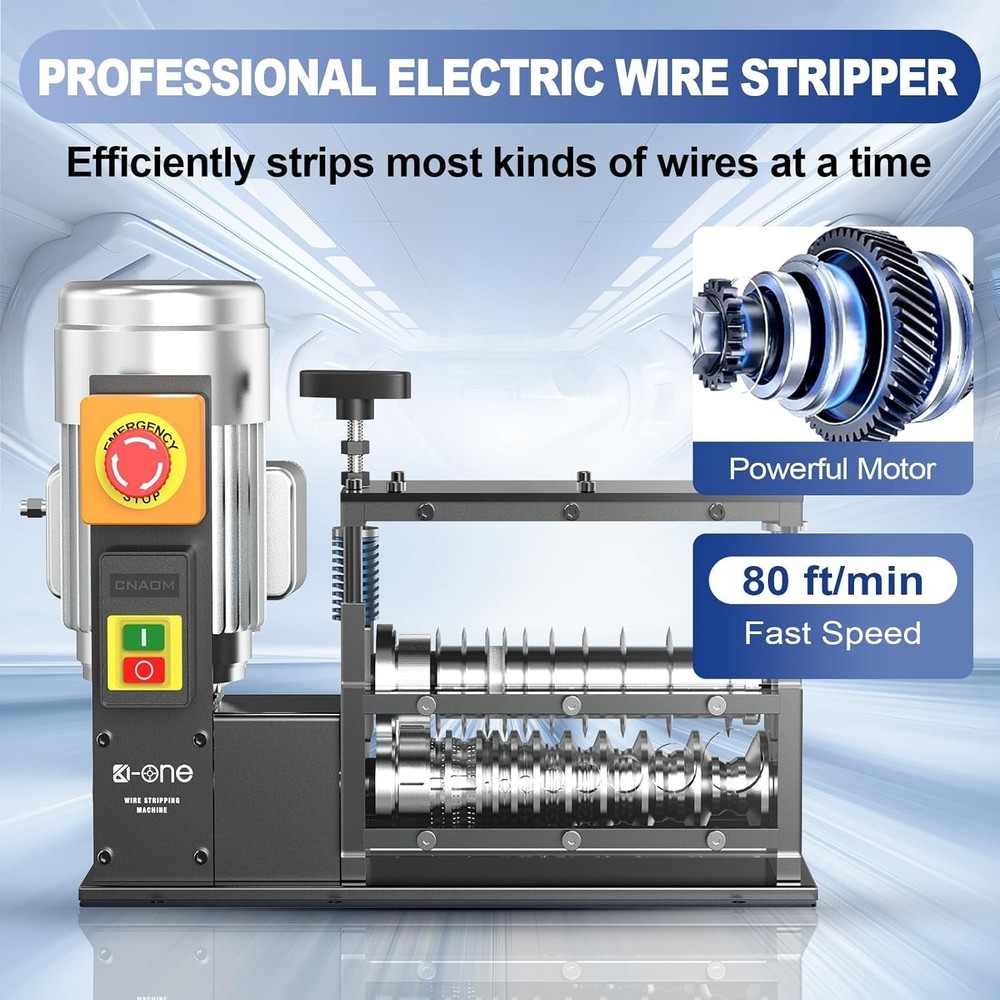 Wire Stripping Machine 0.06-1.5 inch,Visible Stripping Depth Reference,Wire S...