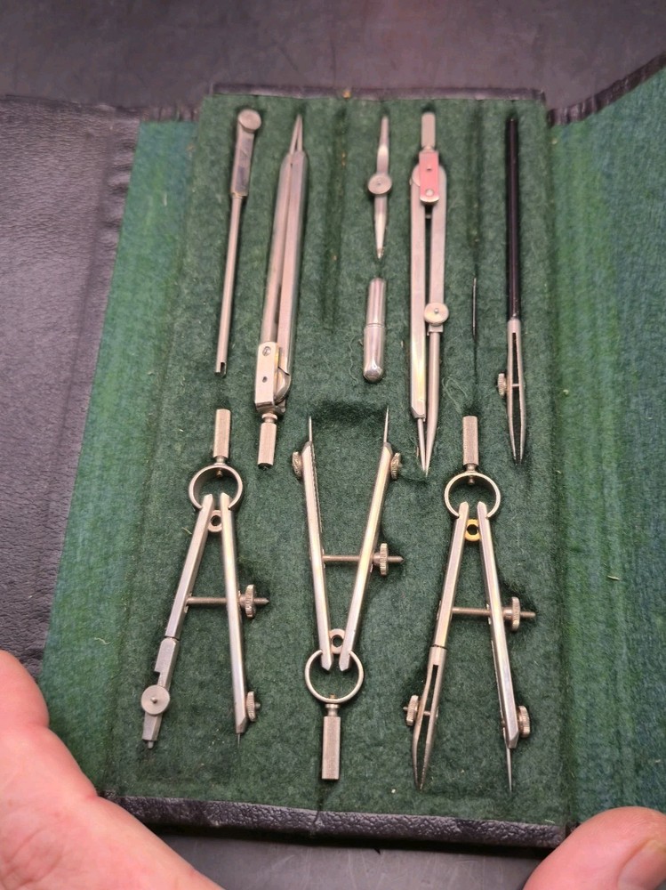 German Drafting Kit 205 With Case Vintage