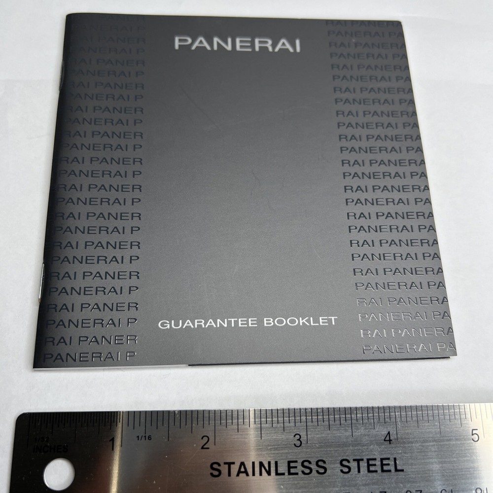 2007 Panerai Guarantee Booklet