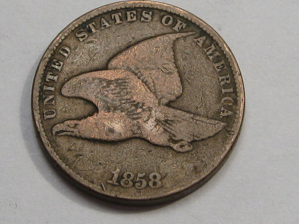 1858 SL Small Letters Flying Eagle Cent Penny. #41