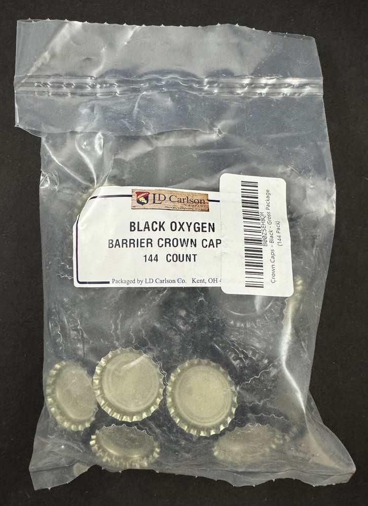 LD Carlson Black Oxygen Barrier Crown Caps - 109 Count