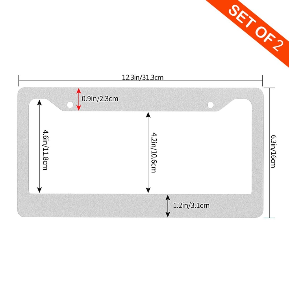 Porsche 2 Pack Black Aluminum License Plate Frame