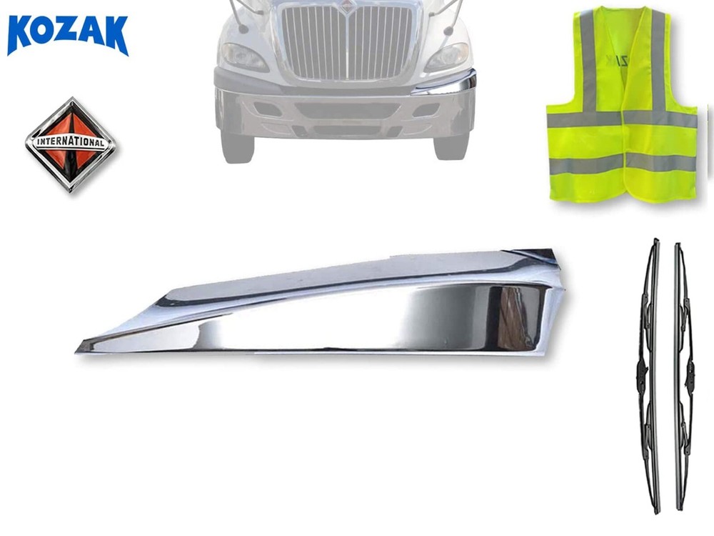 Chrome Bumper Corner Driver Left Side International ProStar