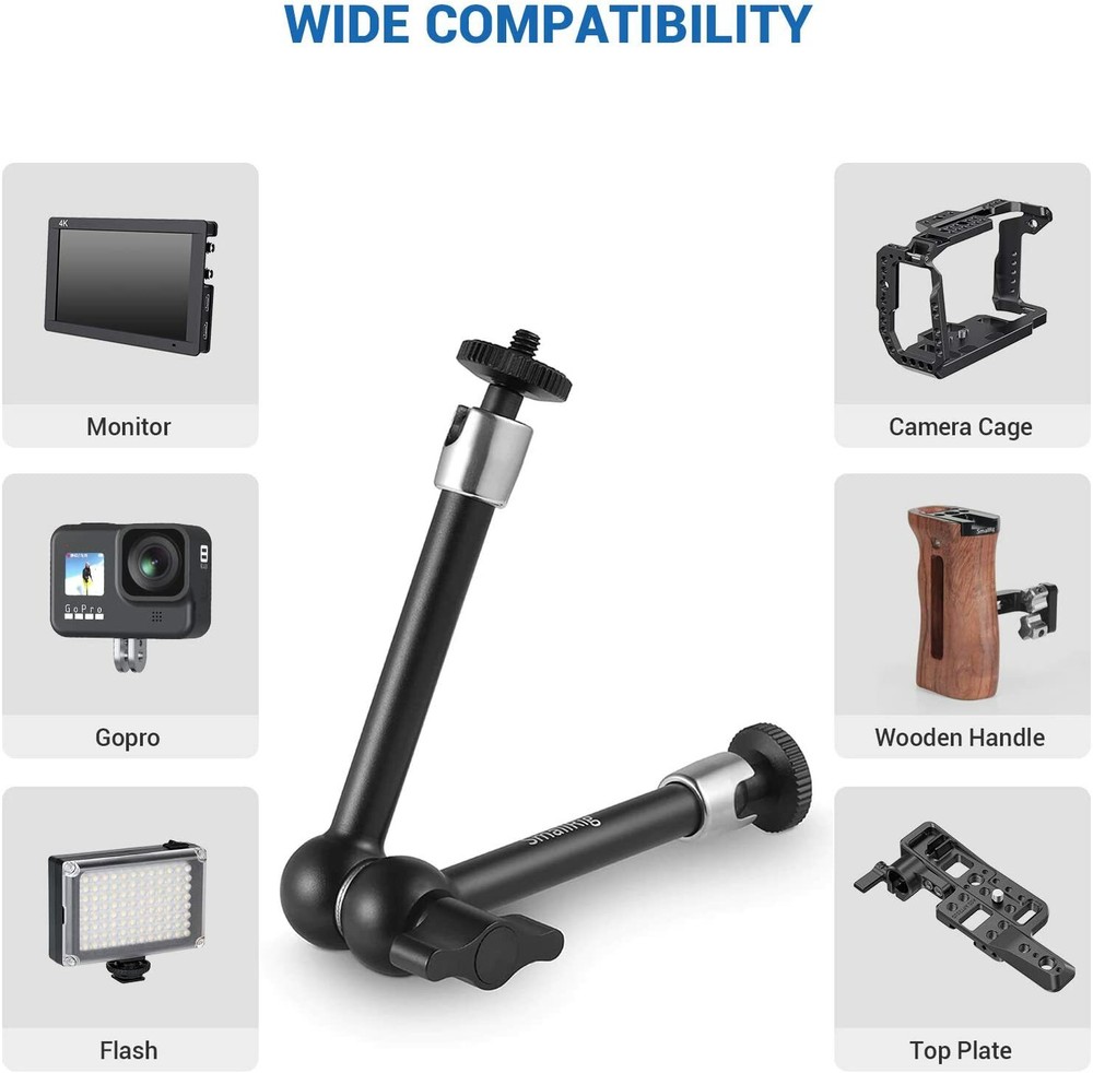 SmallRig Adjustable Articulating Magic Arm Ball Head Camera Mount for LCD Lights