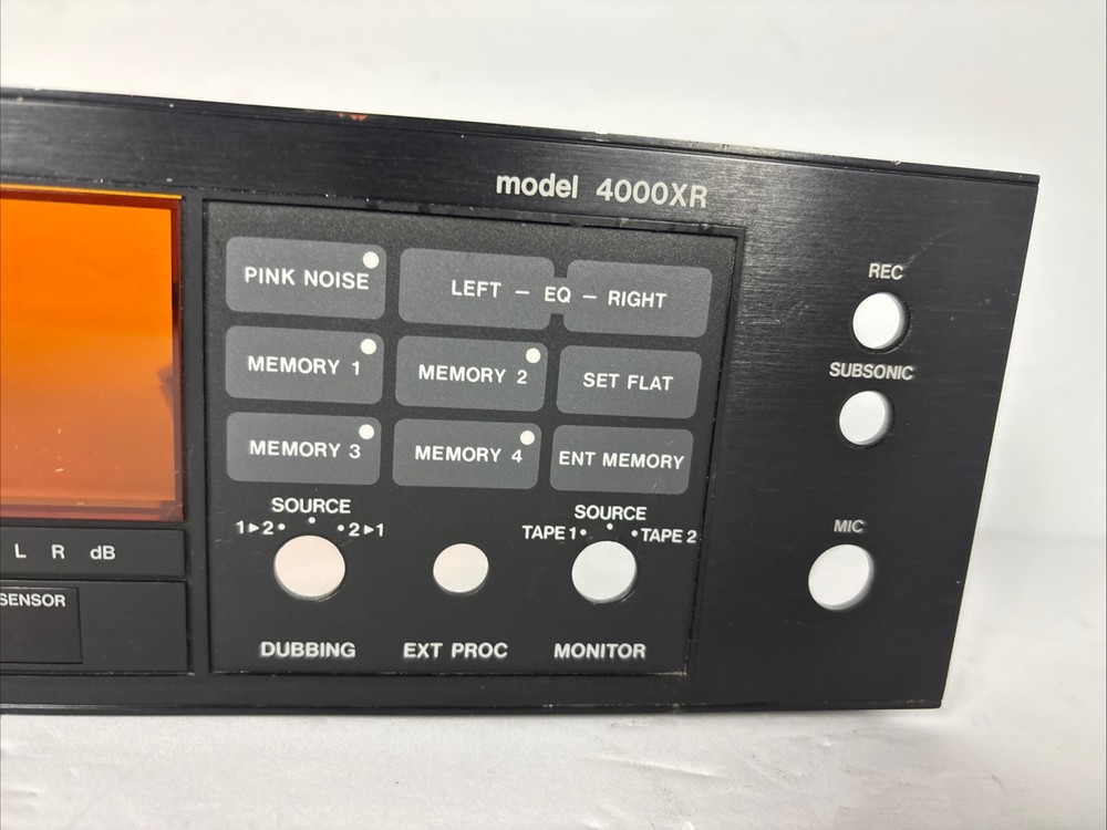 EXCELLENT - ORIGINAL FRONT PANEL PART - BSR 4000XR EQ Equalizer