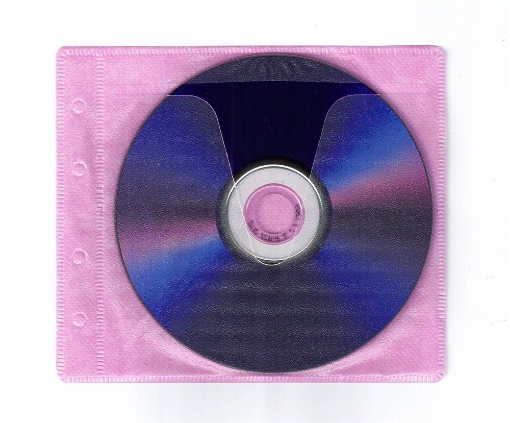 100 Red CD/DVD/BluRay Double-Sided Refill Plastic Sleeve for Storage Binder